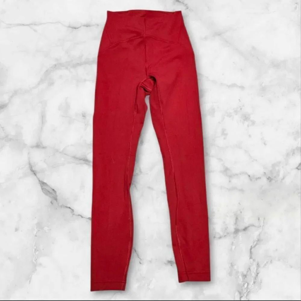 Lululemon Red Instill Leggings HR Size 0